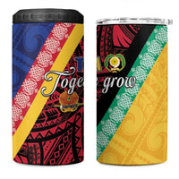 Love Torba PNG Day 4 in 1 Can Cooler Tumbler Together We Grow - Polynesian Pride