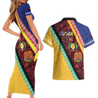 Love Torba PNG Day Couples Matching Short Sleeve Bodycon Dress and Hawaiian Shirt Together We Grow - Polynesian Pride