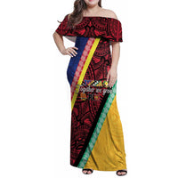 Love Torba PNG Day Family Matching Off Shoulder Maxi Dress and Hawaiian Shirt Together We Grow - Polynesian Pride