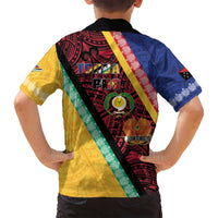 Love Torba PNG Day Family Matching Off Shoulder Short Dress and Hawaiian Shirt Together We Grow - Polynesian Pride