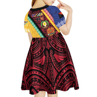 Love Torba PNG Day Kid Short Sleeve Dress Together We Grow - Polynesian Pride