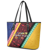 Love Torba PNG Day Leather Tote Bag Together We Grow - Polynesian Pride