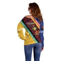 Love Torba PNG Day Off Shoulder Sweater Together We Grow - Polynesian Pride