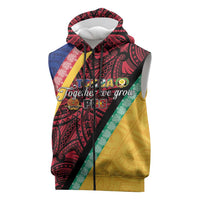 Love Torba PNG Day Sleeveless Zip Hoodie Together We Grow LT05 Colorful - Polynesian Pride