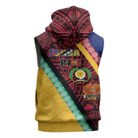 Love Torba PNG Day Sleeveless Zip Hoodie Together We Grow LT05 - Polynesian Pride