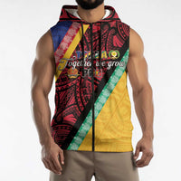 Love Torba PNG Day Sleeveless Zip Hoodie Together We Grow LT05 - Polynesian Pride