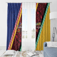Love Torba PNG Day Window Curtain Together We Grow - Polynesian Pride