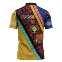 Love Torba PNG Day Zipper Polo Shirt Together We Grow LT05 - Polynesian Pride