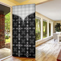Black Hawaii Paniolo Quilt Motif Door Cover LT05 - Polynesian Pride