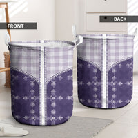 Purple Hawaii Paniolo Quilt Motif Laundry Basket LT05 - Polynesian Pride