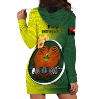Papua New Guinea Oro Province Hoodie Dress Mix Coat Of Arms Polynesian Pattern LT05 - Polynesian Pride