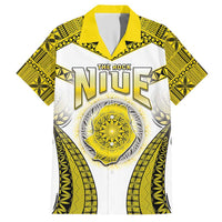 Personalised Niue The Rock Of Polynesia Hawaiian Shirt Peniamina Gospel Day Yellow Version LT05 Yellow - Polynesian Pride