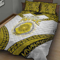 Niue The Rock Of Polynesia Quilt Bed Set Peniamina Gospel Day Yellow Version LT05 - Polynesian Pride