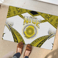 Niue The Rock Of Polynesia Rubber Doormat Peniamina Gospel Day Yellow Version LT05 - Polynesian Pride