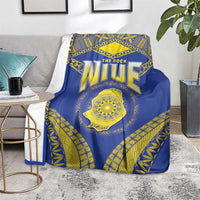 Niue The Rock Of Polynesia Blanket Peniamina Gospel Day Blue Version LT05 - Polynesian Pride