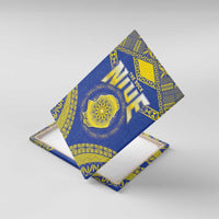 Niue The Rock Of Polynesia Canvas Wall Art Peniamina Gospel Day Blue Version LT05 With Frame Blue - Polynesian Pride