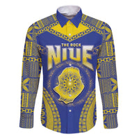 Personalised Niue The Rock Of Polynesia Family Matching Puletasi and Hawaiian Shirt Peniamina Gospel Day Blue Version