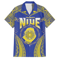 Personalised Niue The Rock Of Polynesia Hawaiian Shirt Peniamina Gospel Day Blue Version LT05 Blue - Polynesian Pride