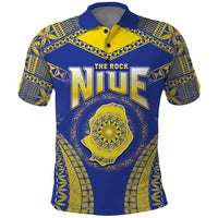 Personalised Niue The Rock Of Polynesia Polo Shirt Peniamina Gospel Day Blue Version LT05 Blue - Polynesian Pride
