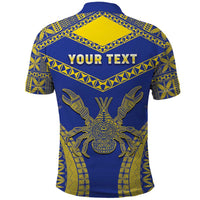 Personalised Niue The Rock Of Polynesia Polo Shirt Peniamina Gospel Day Blue Version LT05 - Polynesian Pride