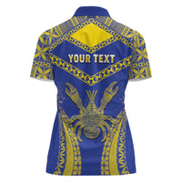 Personalised Niue The Rock Of Polynesia Women Polo Shirt Peniamina Gospel Day Blue Version