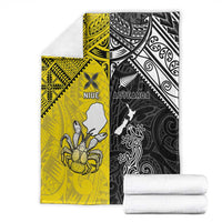New Zealand Maori And Niue Hiapo Blanket Lizard And Coconut Crab Together LT05 - Polynesian Pride
