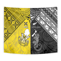 New Zealand Maori And Niue Hiapo Tapestry Lizard And Coconut Crab Together