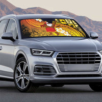 Papua New Guinea Retro Christmas Auto Sun Shade Hamamas Krismas - Polynesian Pride