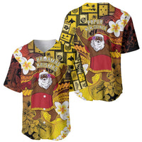 Papua New Guinea Retro Christmas Baseball Jersey Hamamas Krismas LT05 - Polynesian Pride