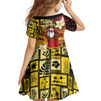 Papua New Guinea Retro Christmas Family Matching Off Shoulder Maxi Dress and Hawaiian Shirt Hamamas Krismas - Polynesian Pride