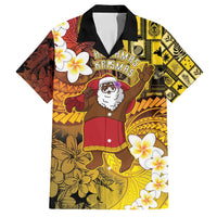 Papua New Guinea Retro Christmas Family Matching Off Shoulder Maxi Dress and Hawaiian Shirt Hamamas Krismas - Polynesian Pride