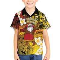 Papua New Guinea Retro Christmas Family Matching Off Shoulder Maxi Dress and Hawaiian Shirt Hamamas Krismas - Polynesian Pride