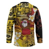 Papua New Guinea Retro Christmas Hockey Jersey Hamamas Krismas LT05 - Polynesian Pride