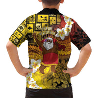 Papua New Guinea Retro Christmas Kid Hawaiian Shirt Hamamas Krismas - Polynesian Pride