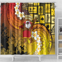 Papua New Guinea Retro Christmas Shower Curtain Hamamas Krismas - Polynesian Pride