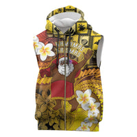 Papua New Guinea Retro Christmas Sleeveless Zip Hoodie Hamamas Krismas LT05 Colorful - Polynesian Pride