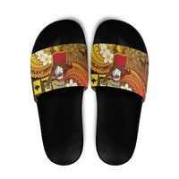 Papua New Guinea Retro Christmas Slide Sandals Hamamas Krismas LT05 Colorful - Polynesian Pride