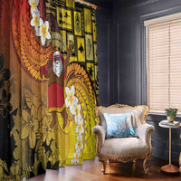 Papua New Guinea Retro Christmas Window Curtain Hamamas Krismas - Polynesian Pride