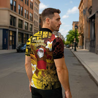 Papua New Guinea Retro Christmas Zipper Polo Shirt Hamamas Krismas LT05 - Polynesian Pride