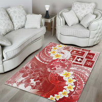 Tonga Christmas Area Rug Kilisimasi Fiefia Retro Style Red - Polynesian Pride