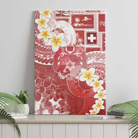 Tonga Christmas Canvas Wall Art Kilisimasi Fiefia Retro Style Red - Polynesian Pride