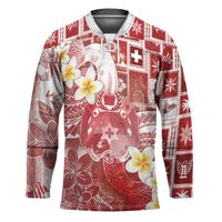 Tonga Christmas Hockey Jersey Kilisimasi Fiefia Retro Style Red - Polynesian Pride