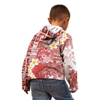 Tonga Christmas Kid Hoodie Kilisimasi Fiefia Retro Style Red - Polynesian Pride