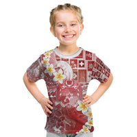 Tonga Christmas Kid T Shirt Kilisimasi Fiefia Retro Style Red - Polynesian Pride