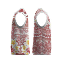 Tonga Christmas Knitted V-Neck Vest Kilisimasi Fiefia Retro Style Red - Polynesian Pride