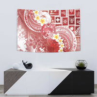 Tonga Christmas Tapestry Kilisimasi Fiefia Retro Style Red - Polynesian Pride