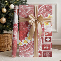 Tonga Christmas Wrapping Paper Kilisimasi Fiefia Retro Style Red - Polynesian Pride