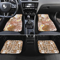 Tonga Christmas Car Mats Kilisimasi Fiefia Retro Style Brown - Polynesian Pride