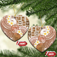 Tonga Christmas Ceramic Ornament Kilisimasi Fiefia Retro Style Brown - Polynesian Pride