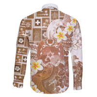 Tonga Christmas Family Matching Mermaid Dress and Hawaiian Shirt Kilisimasi Fiefia Retro Style Brown - Polynesian Pride